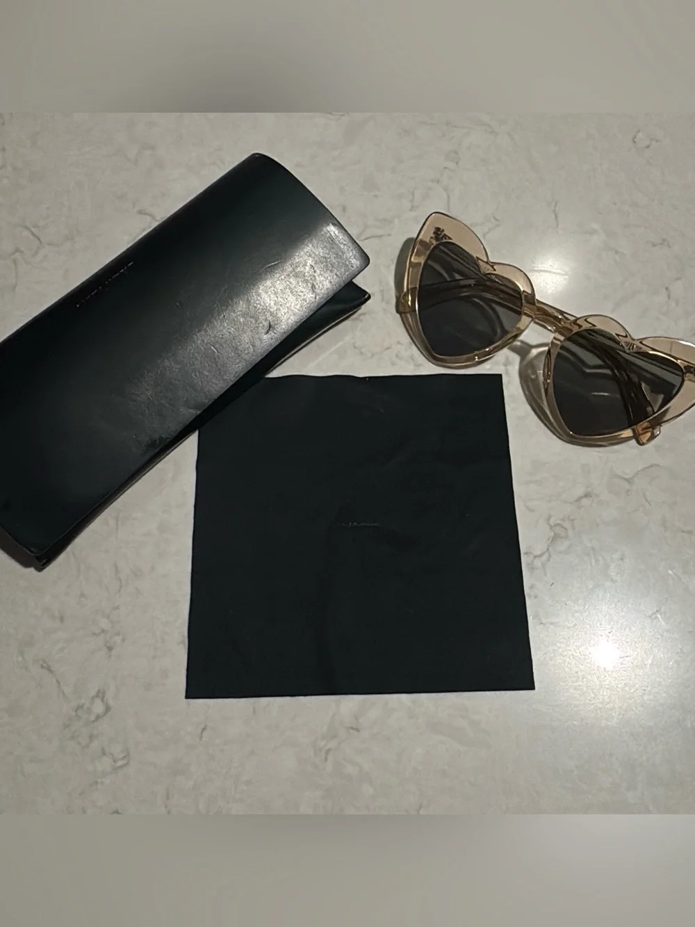 Saint Laurent LouLou Heart-Shaped Sunglasses